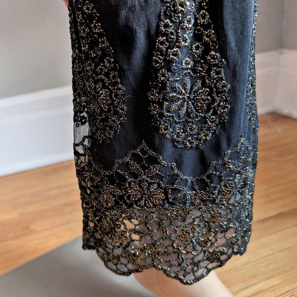 Vintage 90s y2k Kitty Halter Top 2 Piece Set Flare Pants Floral Gold Fairycore - Picture 14 of 16